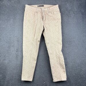 Levi's Women's Mid Rise Skinny Tan Diamond Print Jeans‎ Size 10 Medium